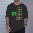 掛け算表7 小学生 算数の日 キッズ 男の子 Tシャツ 彼への贈り物