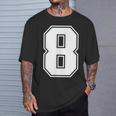 数字 8 スポーツジャージ ラッキーナンバー Tシャツ 彼への贈り物