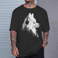 日本スピッツ 犬 ペット 音楽 ヘッドホン 日本スピッツ Tシャツ 彼への贈り物