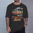 東京 レトロ 電車 日本 ヴィンテージ 列車 旅行 お土産 Tシャツ 彼への贈り物
