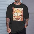 柴犬好きラーメン カワイイ猫柴犬犬ラーメン Tシャツ 彼への贈り物