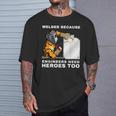 溶接工エンジニアにはヒーローが必要だから 面白すぎる溶接 Tシャツ 彼への贈り物