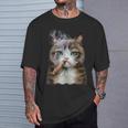 煙草を吸うネコ 猫 たばこ ねこ Tシャツ 彼への贈り物