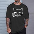 煙草を吸う猫 猫好き Tシャツ 彼への贈り物