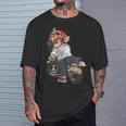 犬 おもしろ バイク オートバイ ライダース バイカー 面白い いぬ Tシャツ 彼への贈り物