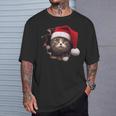猫 クリスマス クリスマスパーティー Tシャツ 彼への贈り物