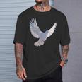 白いハト 白いキジバト 甘いハト Tシャツ 彼への贈り物