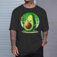 聖パトリックの日 アボカド 幸運の四つ葉のクローバー Tシャツ 彼への贈り物
