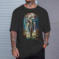聖ミカエル大天使 – 聖なるステンドグラス – キリスト教 Tシャツ 彼への贈り物