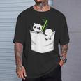 胸ポケットパンダ パンダ クマ Tシャツ 彼への贈り物