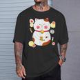 花より団子猫 Cat 猫 メンズ レディース ペット 動物 和風 キャラt Tシャツ 彼への贈り物