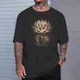 蓮の花 ヨガ 瞑想 禅 スピリチュアル オーム 仏教 ギフト Tシャツ 彼への贈り物