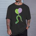 誕生日バルーン付き蛇 Tシャツ 彼への贈り物