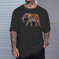 象 カラフル 象 絵画 レディース メンズ Tシャツ 彼への贈り物
