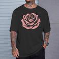 赤 バラ 花 バラの頭 庭 夏 Rose Red Flower Roses Tシャツ 彼への贈り物