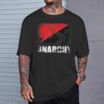 赤黒アナーキーフラッグtシャツ Tシャツ 彼への贈り物