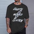 迷彩 アルファベット Z 古英語 大 カリグラフィー 文字 Tシャツ 彼への贈り物