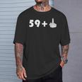 還暦 還暦祝い 面白いtシャツ 60歳 ミドルフィンガー メンズ 男性 おもしろ 面白い 服 父の日 ネタ Tシャツ 彼への贈り物
