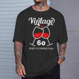 還暦祝い ワイン好き 酒好き 父 母 男性 女性 60歳お祝いintage Aged To Perfection Tシャツ 彼への贈り物