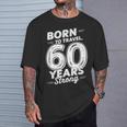 還暦祝い 旅行好き 父 母 男性 女性 60歳 レトロ おしゃれ 文字デザイン Born To Travel Tシャツ 彼への贈り物