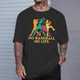 野球 面白いtシャツ おもしろ 文字入り 服 No Baseball No Life ベースボール 文字 ネタ メンズ Tシャツ 彼への贈り物