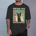 面白い 50歳 ギフト ヴィンテージ 1975 猫好き 50歳の誕生日 Tシャツ 彼への贈り物
