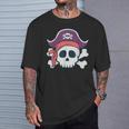 面白い 海賊 漫画 スカル ハロウィン Tシャツ 彼への贈り物