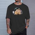 面白いtシャツ カピバラ メンズ げっ歯類 グッズ かわいい おもしろ 面白い 服 ネタ 動物 Tシャツ 彼への贈り物
