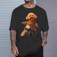 面白いtシャツ トイプードル バイク イヌ メンズ 犬好き グッズ かわいい おもしろ 面白い 服 ネタ Tシャツ 彼への贈り物