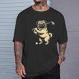 面白いtシャツ パグ ゴルフ イヌ わんこ メンズ 犬好き グッズ かわいい おもしろ 面白い 服 ネタ Tシャツ 彼への贈り物