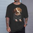 面白いtシャツ ビーグル 胸 ポケット イヌ わんこ メンズ 犬好き グッズ おもしろ 面白い 服 ネタ Tシャツ 彼への贈り物