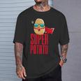 面白いかわいいスーパーポテトアニメ衣装グラフィックデザイン。 Tシャツ 彼への贈り物