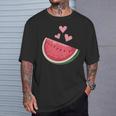 面白いスイカ ハワイアンビーチバケーション ラブスイカ Tシャツ 彼への贈り物