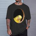 面白いセキセイインコ イエロー セキセイインコ ペット 鳥好きのギフト Tシャツ 彼への贈り物