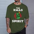 面白いクリスマス「The Xmaspirit」グラフィック Tシャツ 彼への贈り物