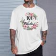 101歳&素晴らしいフローラルパーティーハッピー101歳の誕生日 Tシャツ 彼への贈り物