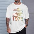 50Th Birthday 1975年4月生まれ 50歳 ヴィンテージ 長袖tシャツ Tシャツ 彼への贈り物