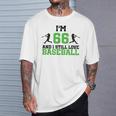 66歳の誕生日 野球 66歳 野球選手 誕生日 Tシャツ 彼への贈り物