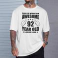 92歳の誕生日 女性 男性 素晴らしい92歳のおばあちゃん Tシャツ 彼への贈り物
