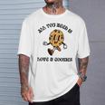 All You Need Is Love And Cookies レトロ 70年代 かわいい ハッピークッキー 長袖tシャツ Tシャツ 彼への贈り物