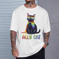 Ally Cat Lgbtゲイプライド月間2025レインボー平等権 Tシャツ 彼への贈り物