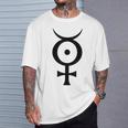 Antichristuperstaratanique Industriel Mercureymbole Noir T-Shirt Cadeaux pour lui