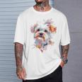 Arte Gráfico De Perro Maltés Para Mascotas Maltés Camiseta unisex Regalos para él