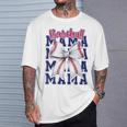 Baseball Mama Coquette Bow Mom Mothers Game Day Baseball T-Shirt Gifts for Him