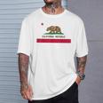 California Republic ノベルティ カリフォルニアベア カリフォルニアフラッグ Tシャツ 彼への贈り物