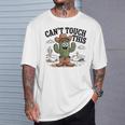 Can't Touch This Cactus Cowboy ウエスタンカートゥーン ユーモア Tシャツ 彼への贈り物