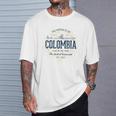 Colombia レトロなスタイルのヴィンテージコロンビア Tシャツ 彼への贈り物