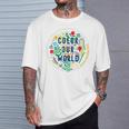 Color Our World Summer Reading 2025 Boho Wildflower Book T-Shirt Gifts for Him