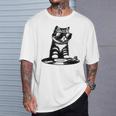 Cool Dj Cat ビニールレコード愛好家 Tシャツ 彼への贈り物