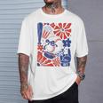 Coquette Bow Game Day Baseball Softball Cheer Mom Vintage T-Shirt Gifts for Him
